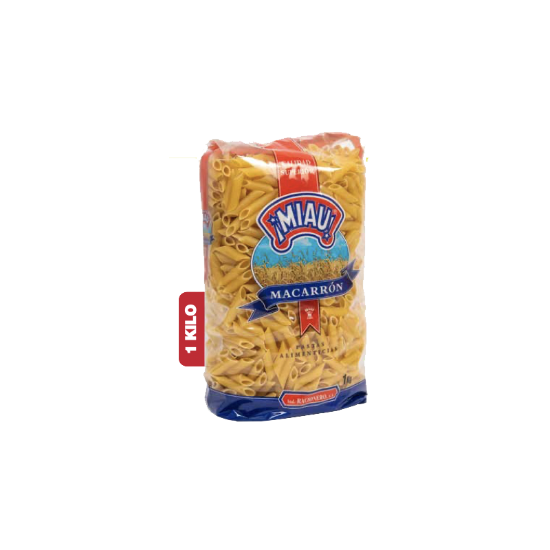 Penne Pasta - Macarrónes Miau 1kg Penne Pasta - Macarrónes Miau 1kg