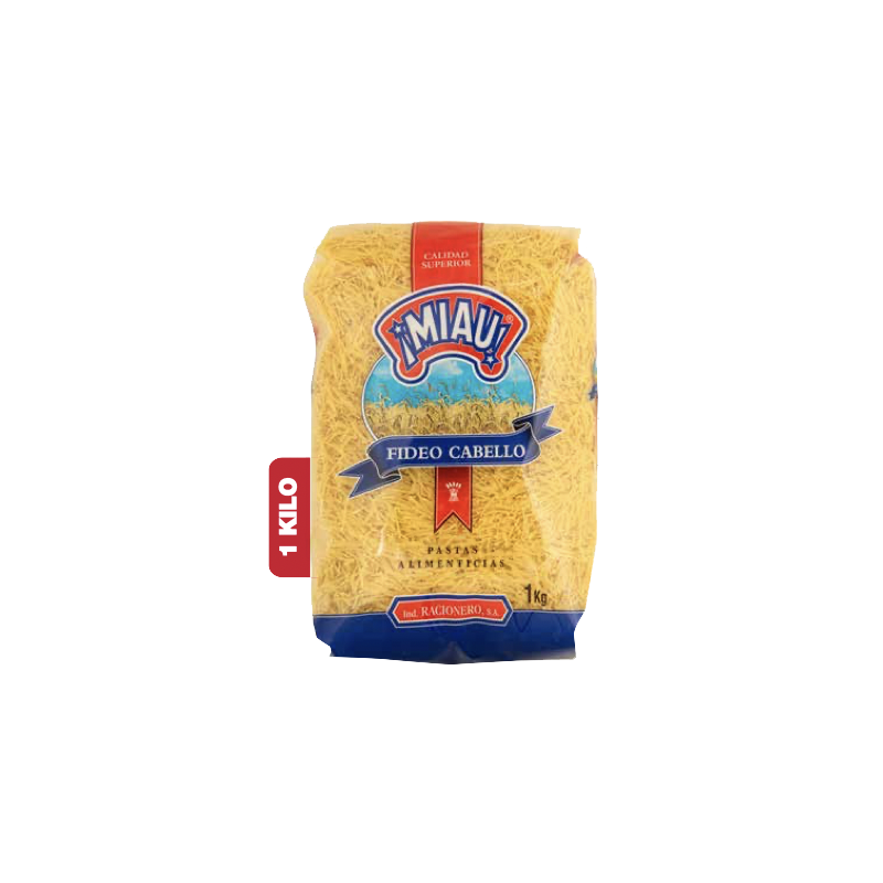 Fideo Pasta - Fideo Cabellín Miau 1kg Fideo Pasta - Fideo Cabellín Miau 1kg