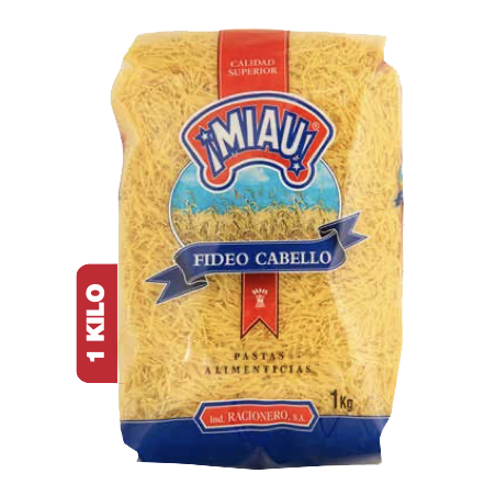 Fideo Pasta - Fideo Cabellín Miau 1kg