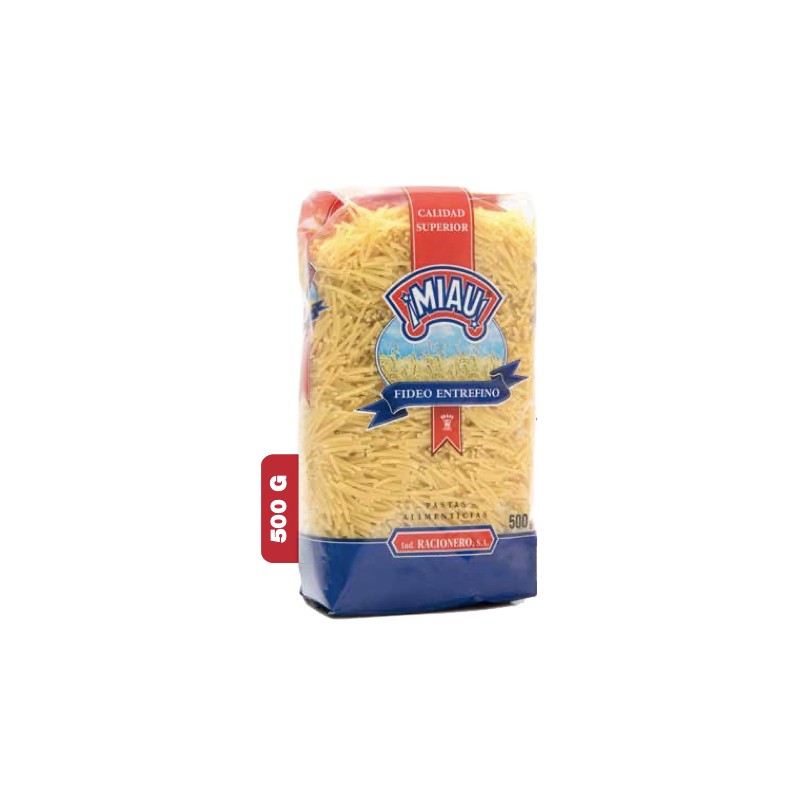 Fine Fideo Pasta - Fideo Entrefino Miau 500g Fine Fideo Pasta - Fideo Entrefino Miau 500g