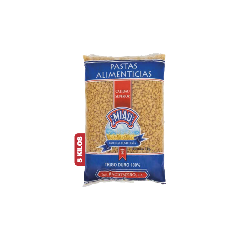 Macaroni Elbows Pasta - Tiburón-Macarrón pasta Miau 5kg Macaroni Elbows Pasta - Tiburón-Macarrón pasta Miau 5kg