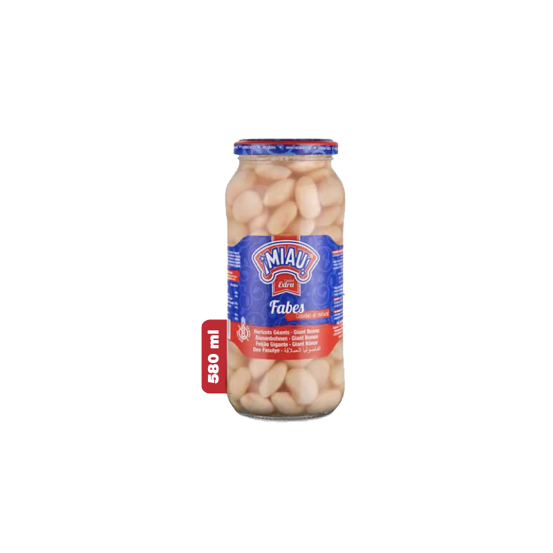 Cooked White Runner Beans Jar - Fabes Cocido Miau Cooked White Runner Beans Jar - Fabes Cocido Miau