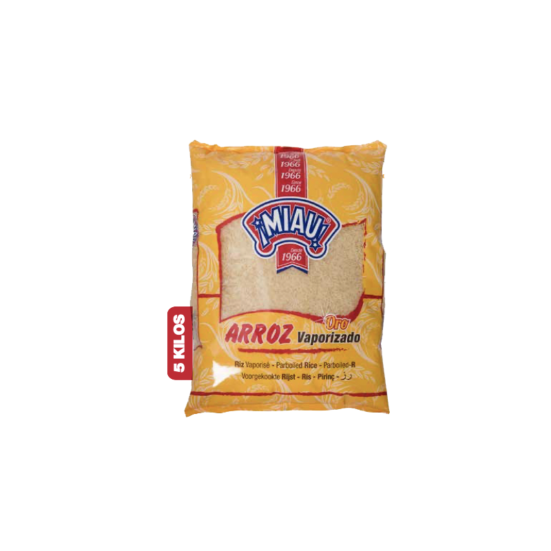 Parboiled rice - Arroz Vaporizado Miau 5kg Parboiled rice - Arroz Vaporizado Miau 5kg