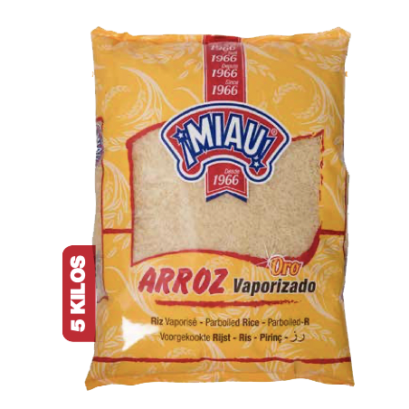 Parboiled rice - Arroz Vaporizado Miau 5kg