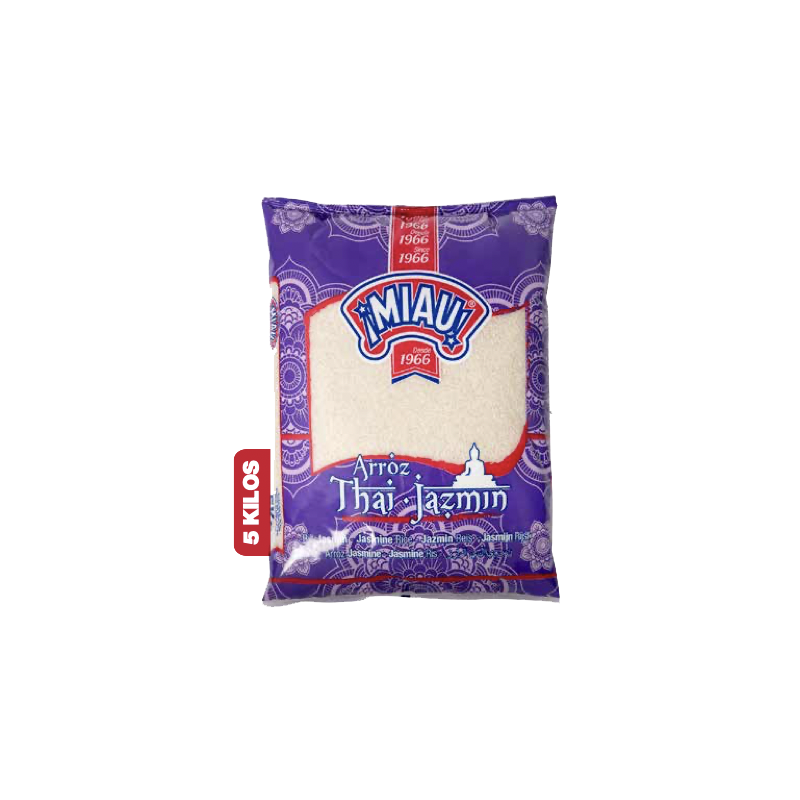 Thai Jazmín Rice - Arroz Thai Jazmín Miau 5kg Thai Jazmín Rice - Arroz Thai Jazmín Miau 5kg